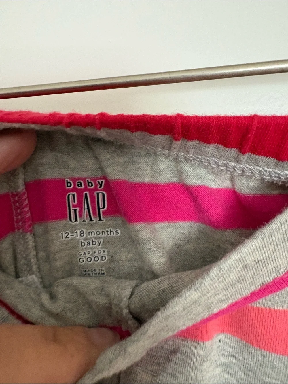 GAP Girls Gray Leggings with Multicolor Stripes